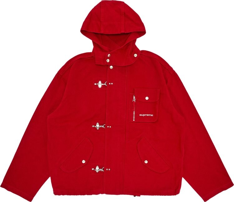 

Куртка Supreme Canvas Clip Jacket 'Red', красный