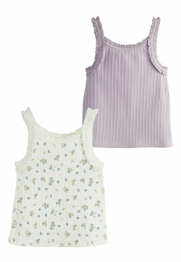 Комплект из 2 топов, флоральный, 2 pack - top, Next, lilac ecru floral, сиреневый