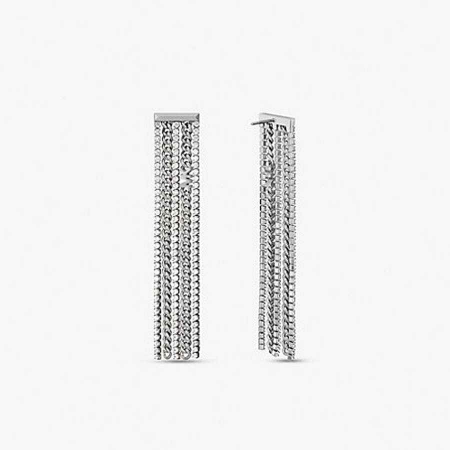 

Серьги-подвески Michael Kors Precious Chain Drop, серебро