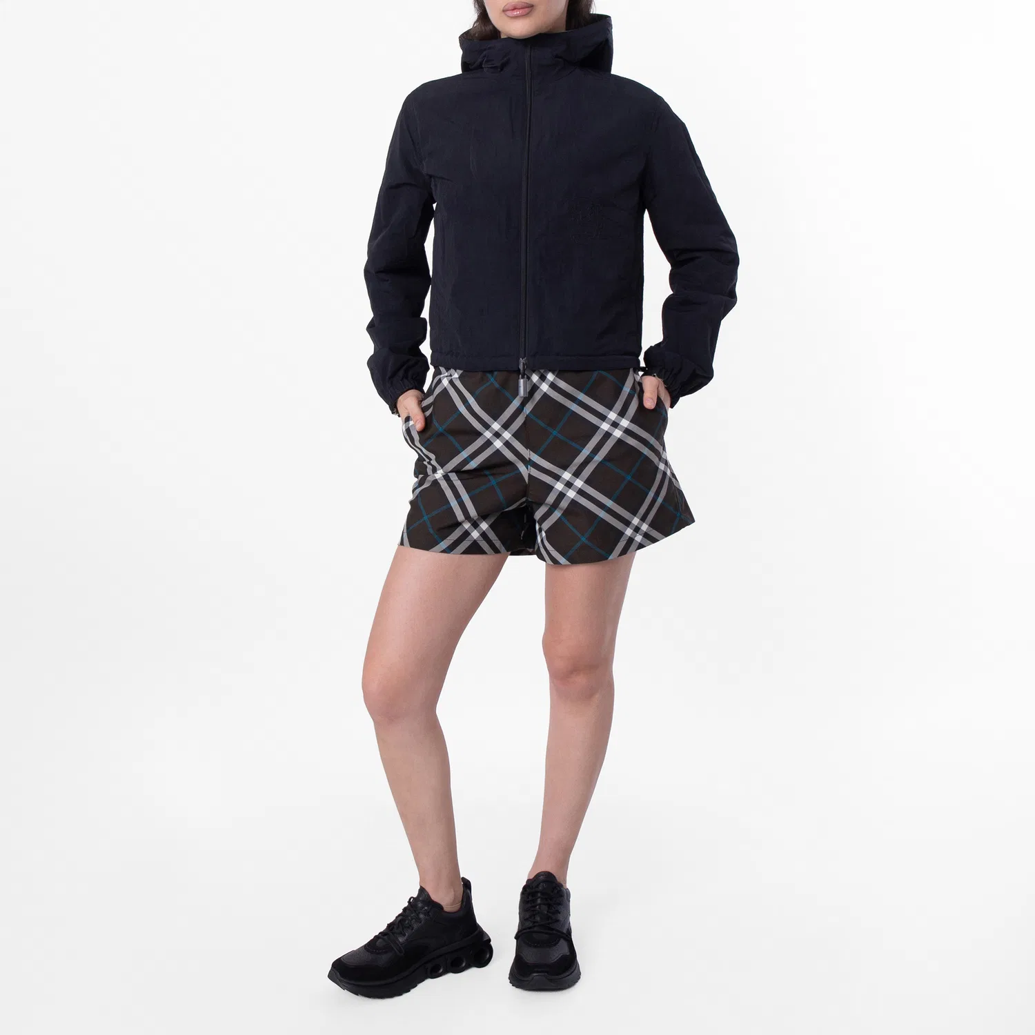Куртка-бомбер укороченная двусторонняя Reversible Cropped Check Jacket Burberry, Snug Ip Check — фото 3
