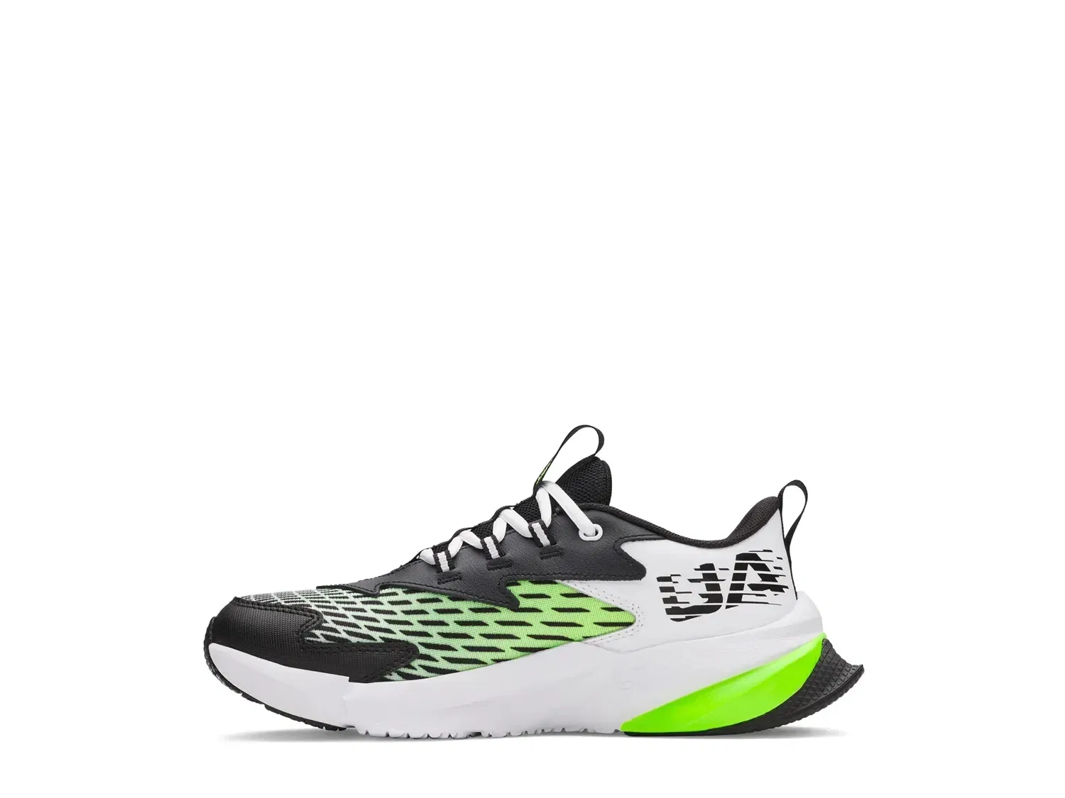 Кроссовки Scramjet 7 для детей, Under Armour, белый/черный/зеленый — фото 2