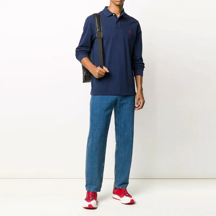 Мужской свитшот с вышивкой Polo Pony Polo Ralph Lauren, Newport Marine Blue — фото 3