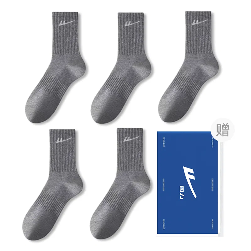 Детские носки-гольфы с хлопком, набор из 5 пар, Dark Gray, WARRIOR