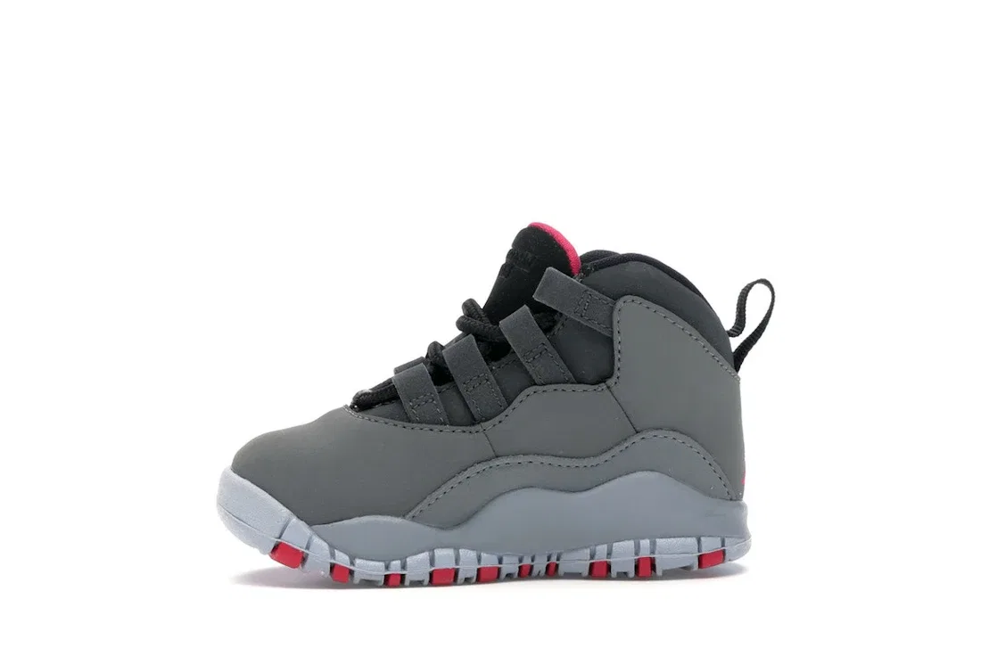 Детские кроссовки Lifestyle Jordan 10 Retro Jordan, Dark Smoke Grey/Rush Pink-Black-Iron Grey — фото 3