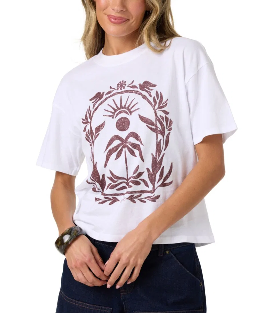 Футболка с принтом Framed Floral O'Neill, White — фото 4