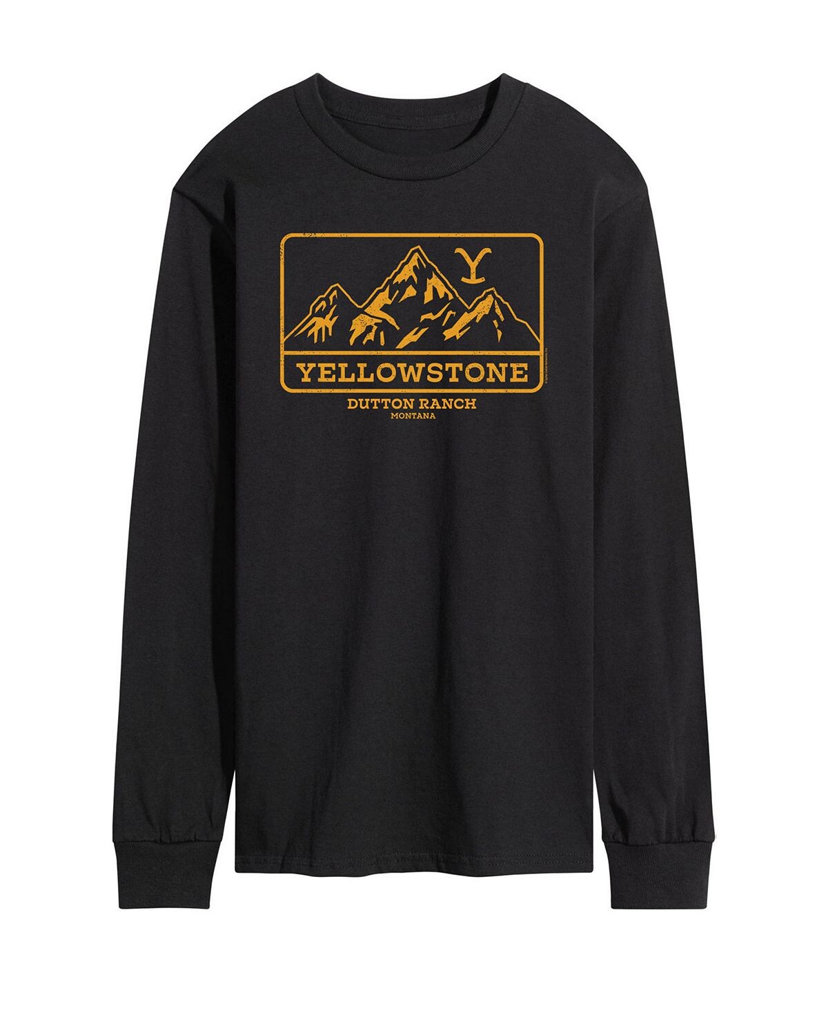

Мужская футболка с длинным рукавом yellowstone mountain AIRWAVES, черный