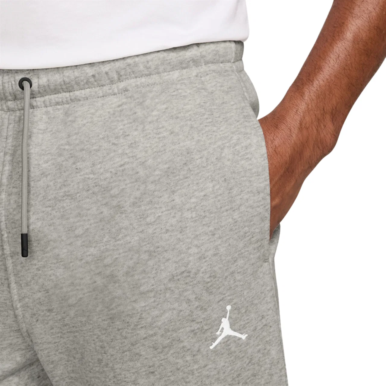 Мужские брюки из флиса Jordan Flight Fleece, цвет Heather Grey/White — фото 3