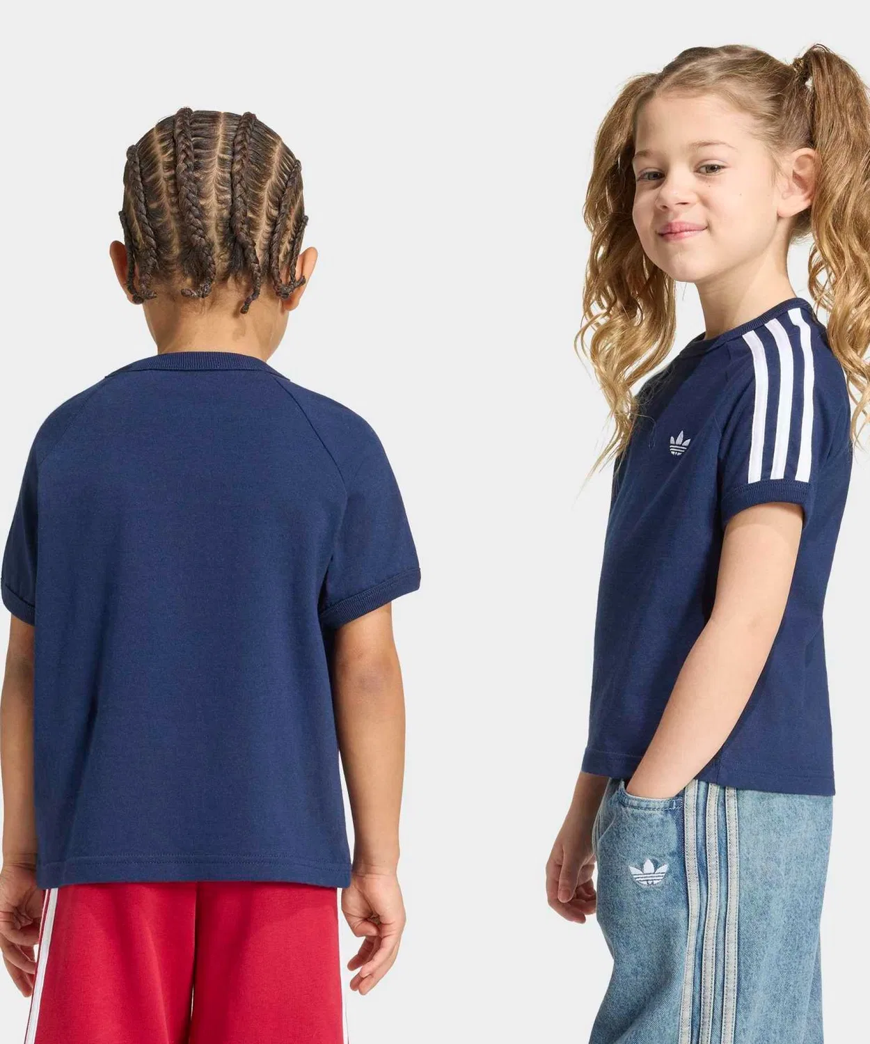 Детская футболка с длинным рукавомThree Stripes Adidas Originals, Blue — фото 2