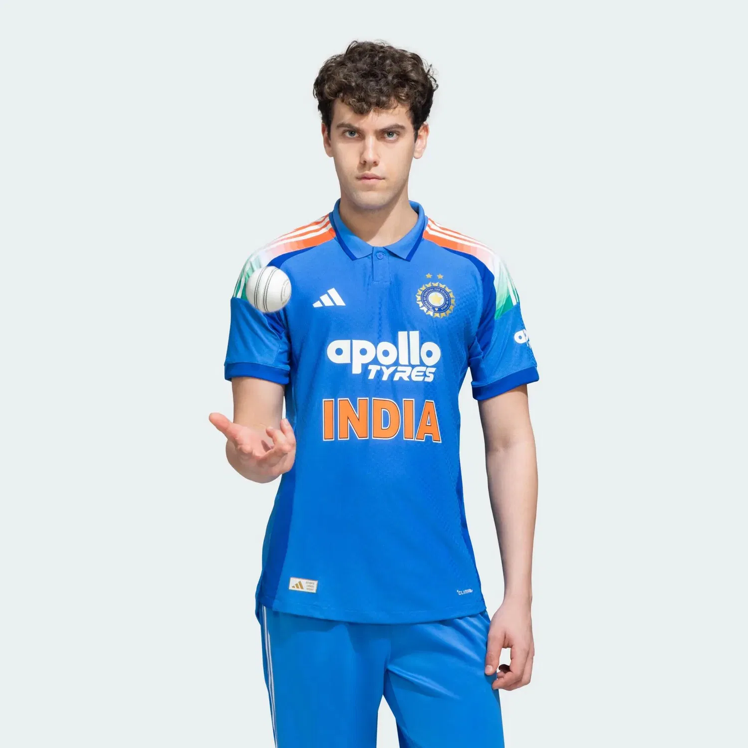 Мужская футболка с технологией Climacool India Cricket ODI Adidas, BLAU