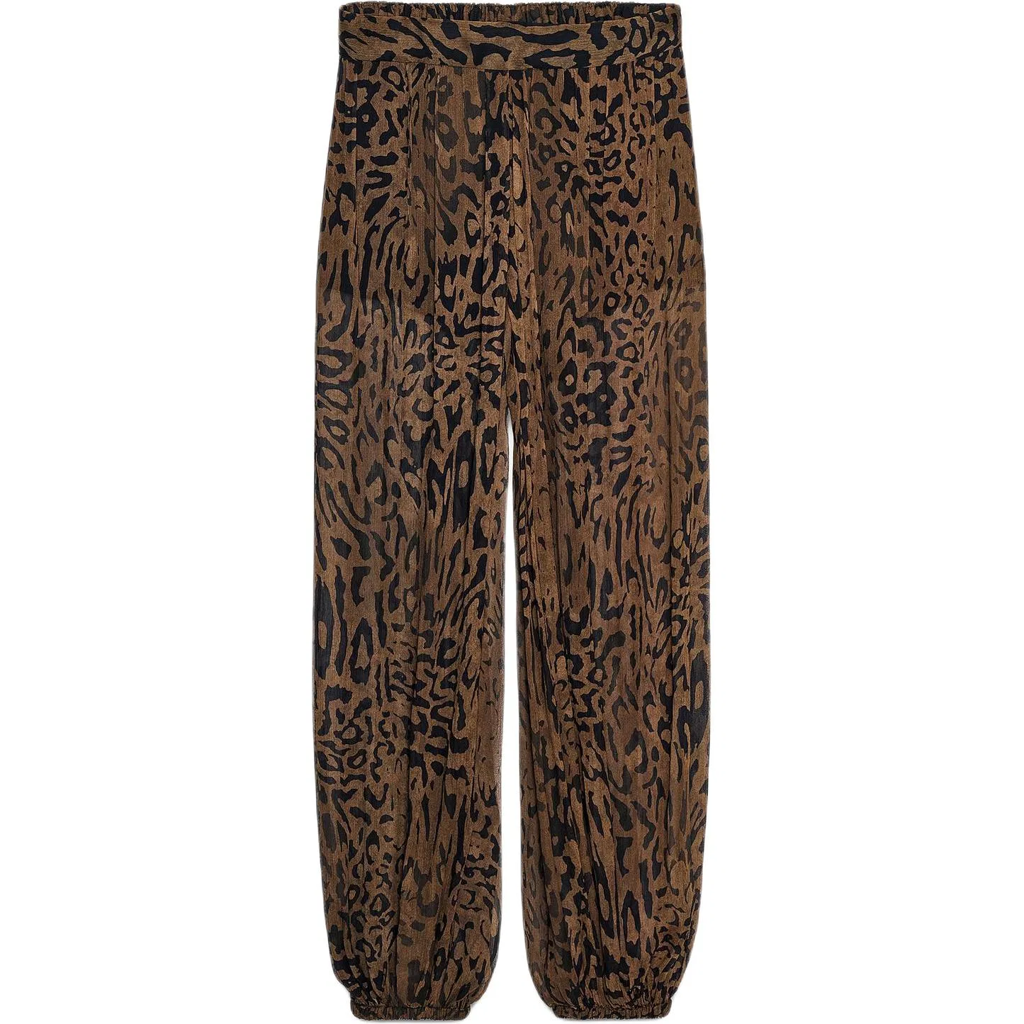 Женские повседневные брюки с леопардовым принтом ZARA, Leopard Print
