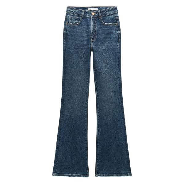 

Джинсы Zara Z1975 High Rise Stretch Flared, синий