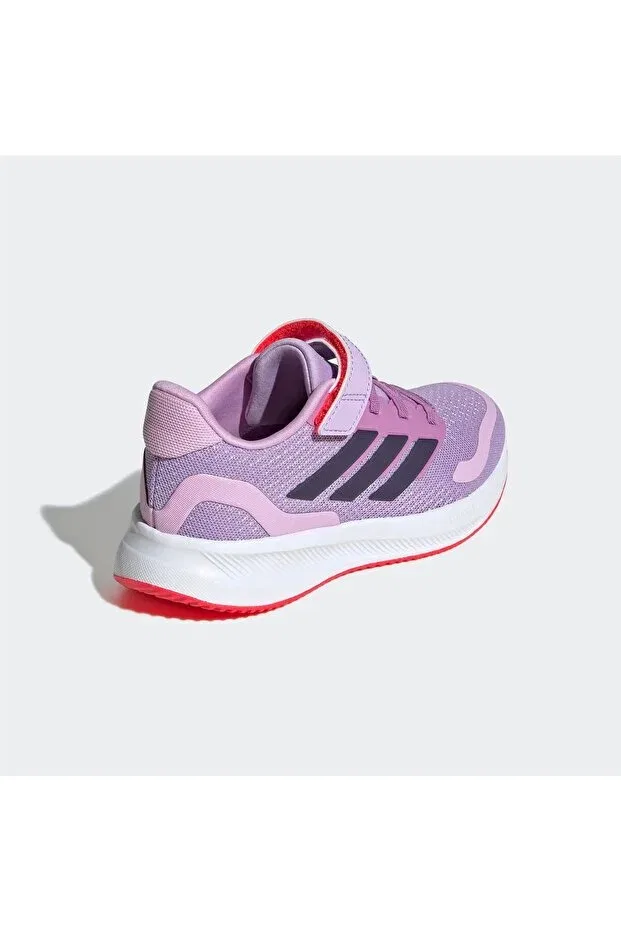 Детские кроссовки для девочек с шнуровкой Runfalcon 5 el c Adidas, Powder Plum Aurora Plum Lu — фото 3