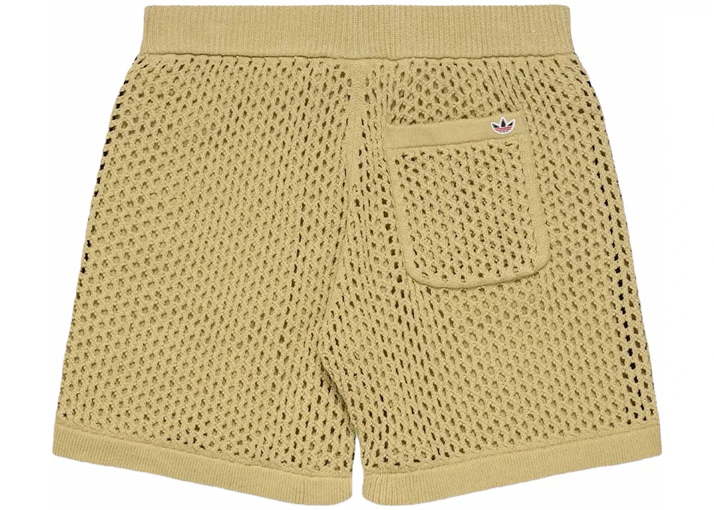 Шорты вязаные крючком Adidas x Edison Chen Crochet, коричневый — фото 2