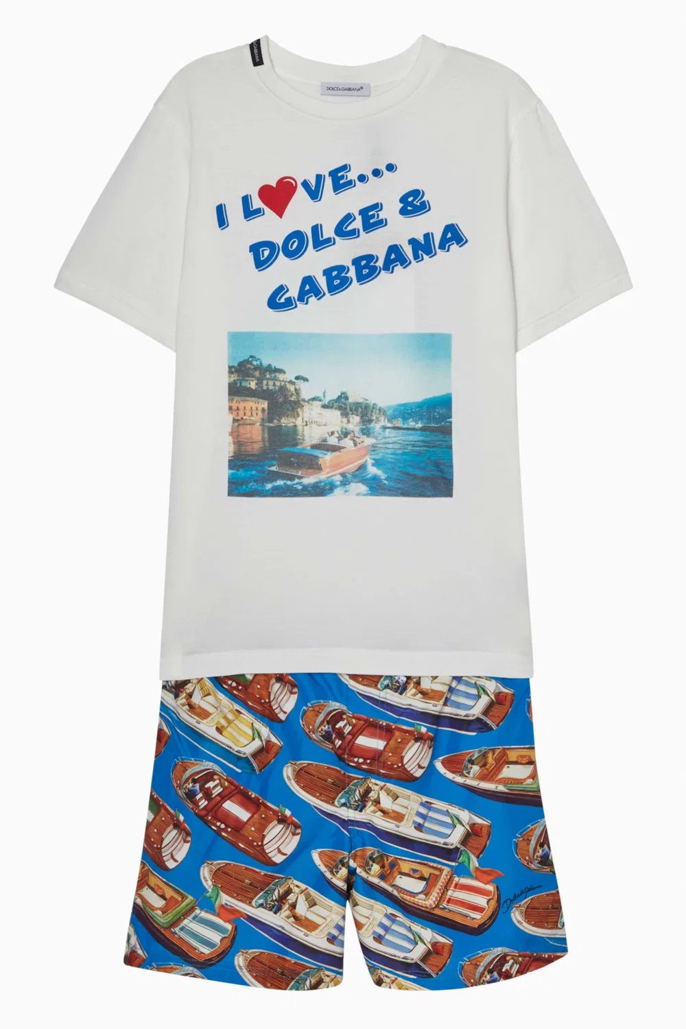 Шорты для плавания с принтом моторной лодки из нейлона Dolce & Gabbana — фото 2