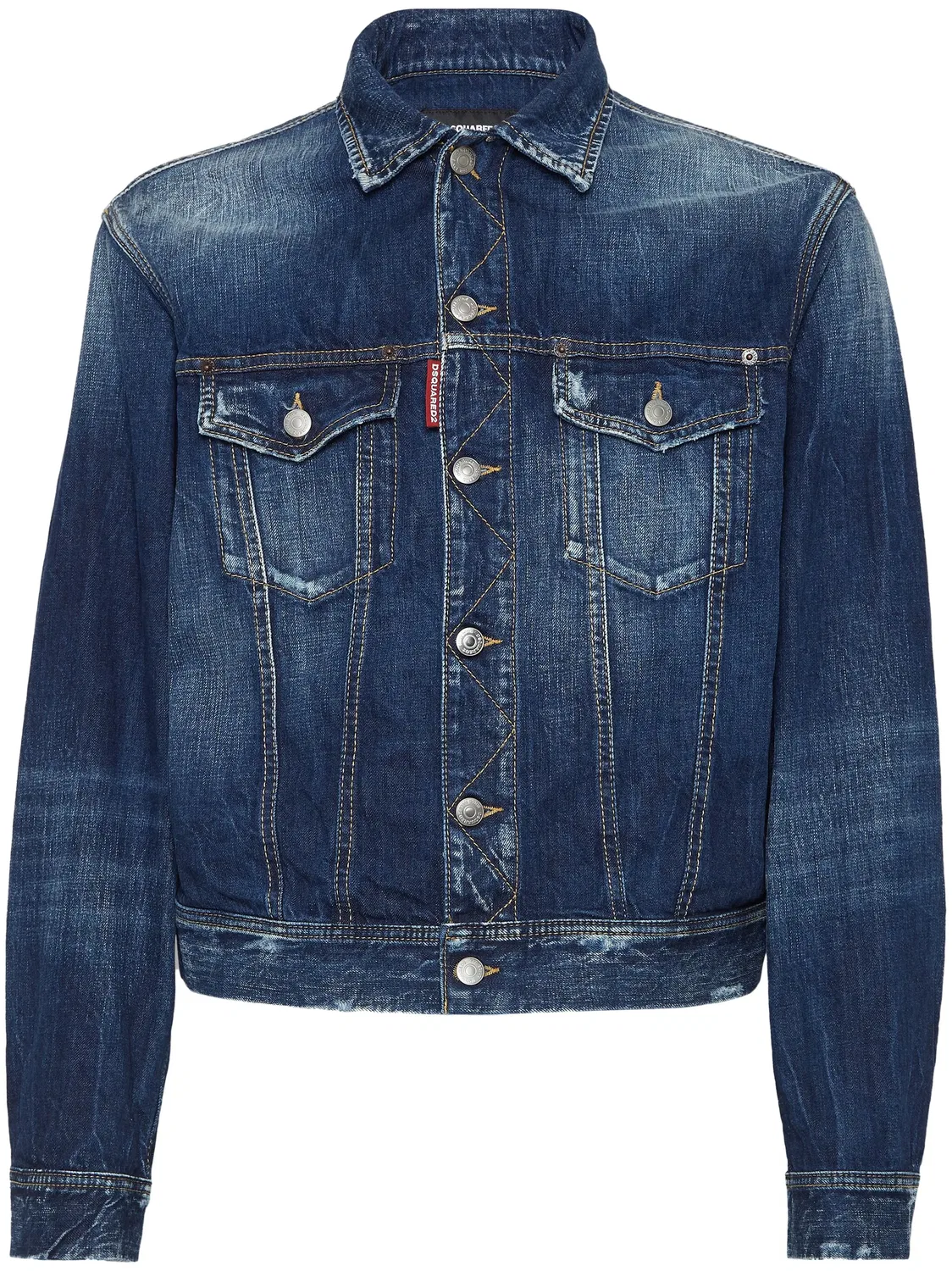 Укороченная джинсовая куртка DSQUARED2, синий