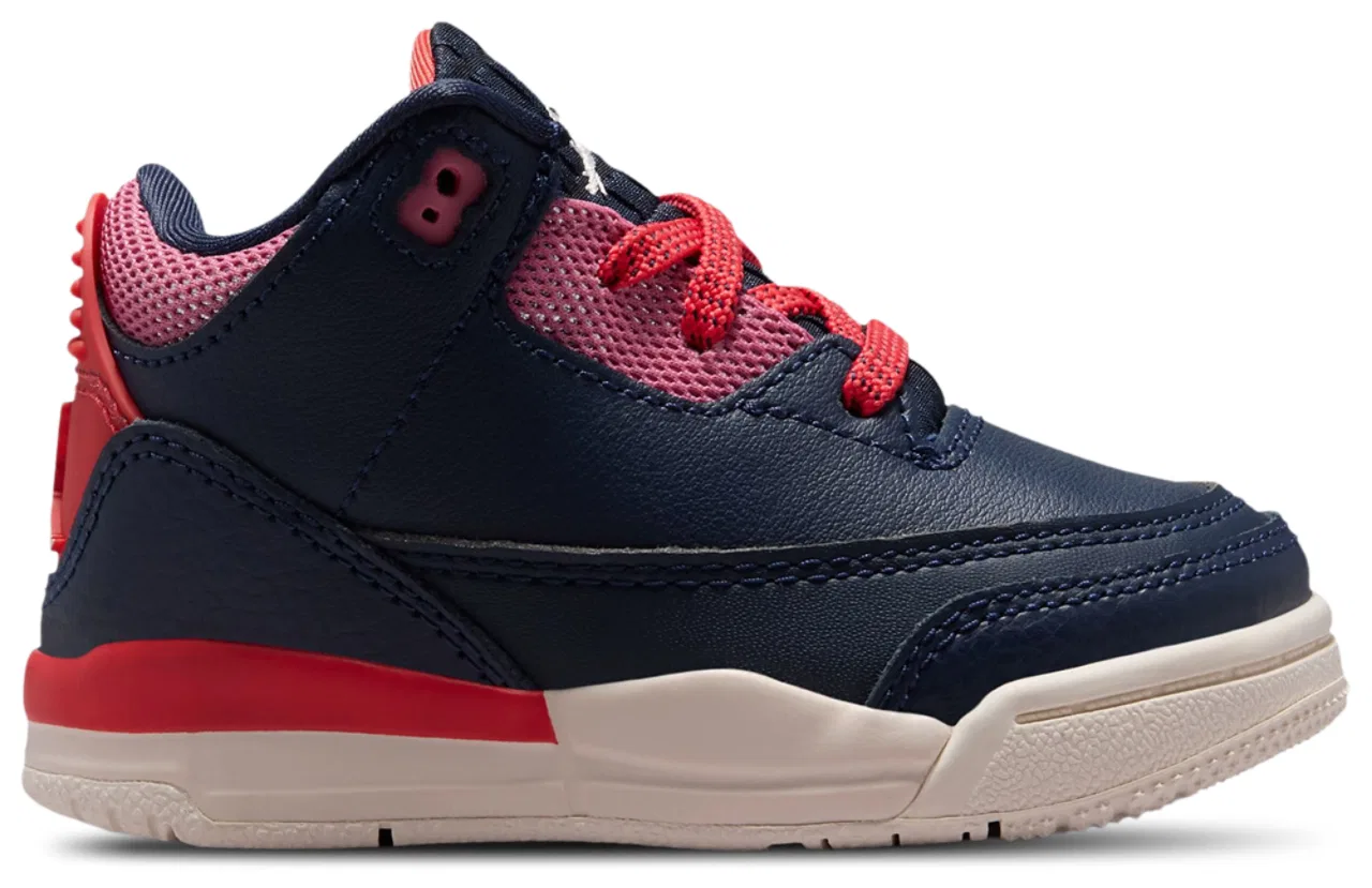 Детские кроссовки для мальчиков с принтом Jordan Retro 3 Jordan, Obsidian Track Red