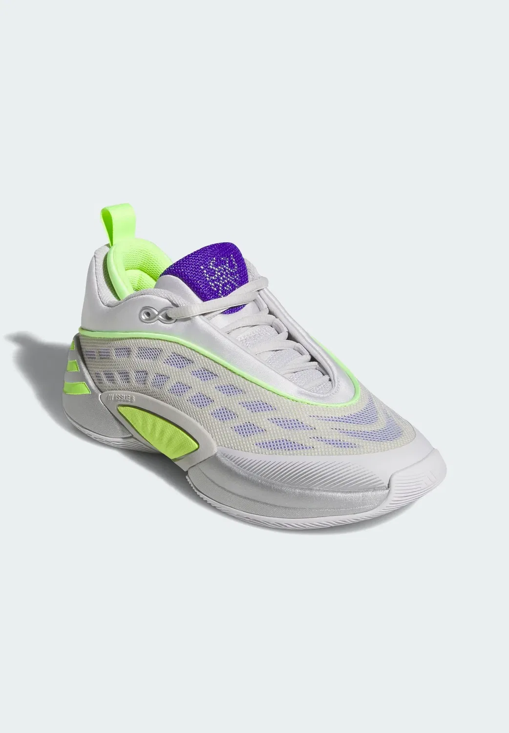 Don выпуск 8 j унисекс - баскетбольные кроссовки Adidas Performance, Silver Met/Lucid Lemon/Dash Grey — фото 2