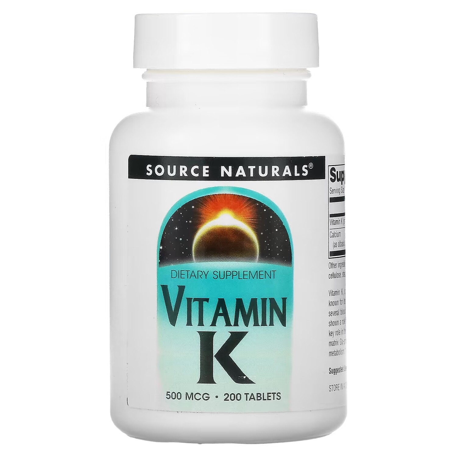 

Source Naturals Витамин К 500 мкг, 200 таблеток