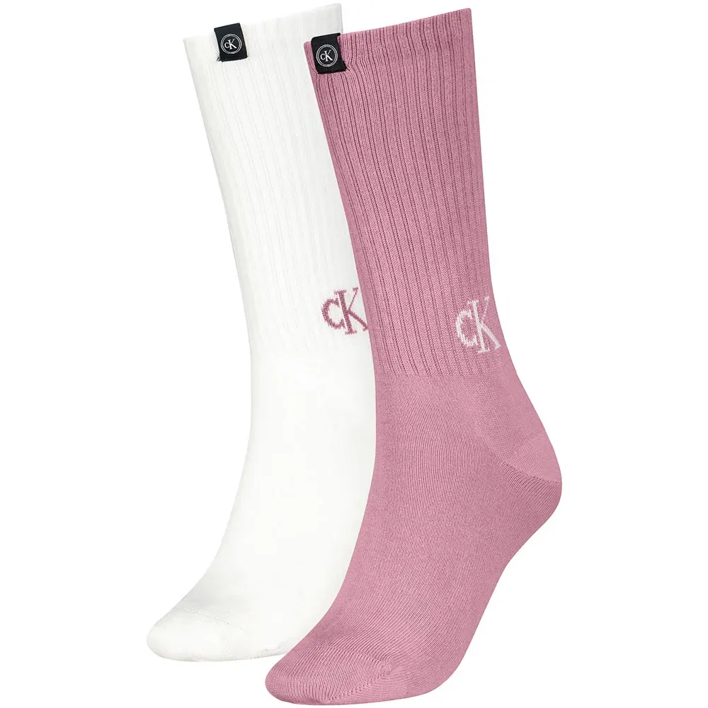 Женские хлопковые носки с логотипом Calvin klein, Multicolor