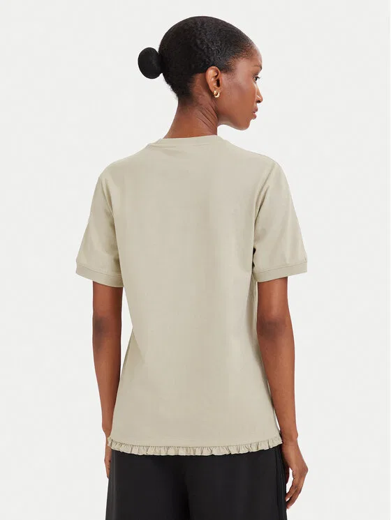 Футболка regular fit Pleated Adidas, бежевый — фото 3