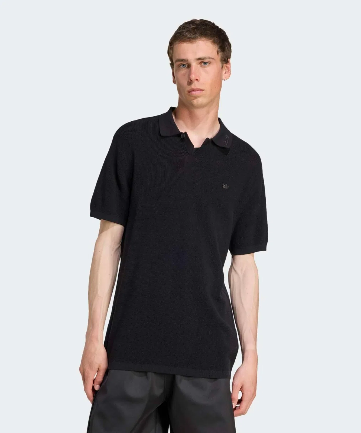 Мужская футболка-поло с длинным рукавомAdidas Originals, Black