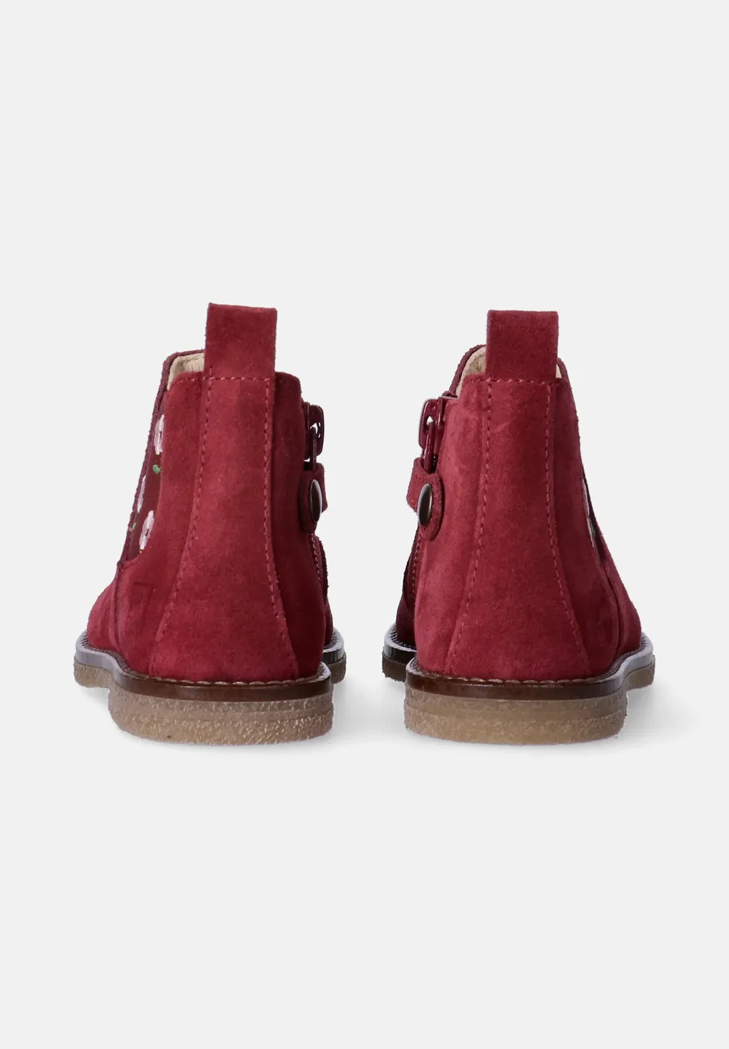 Stivaletti da bambina con fiorellini ricamati - детская обувь Walkey, Rosso — фото 3
