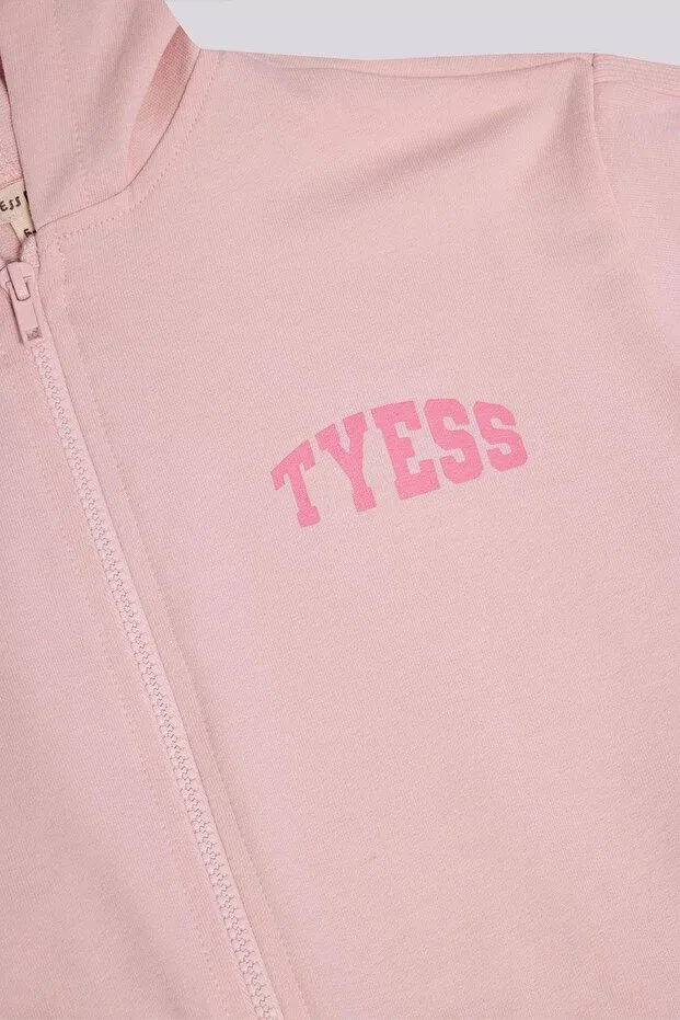 Детские свитшот с капюшоном для девочек Tyess Basic, Pink — фото 4