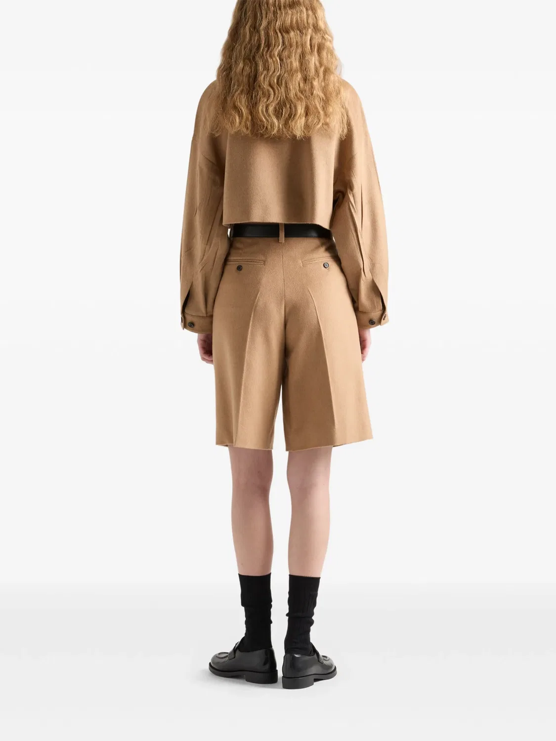 Куртка из верблюжьей шерсти Prada, верблюжье коричневое — фото 3