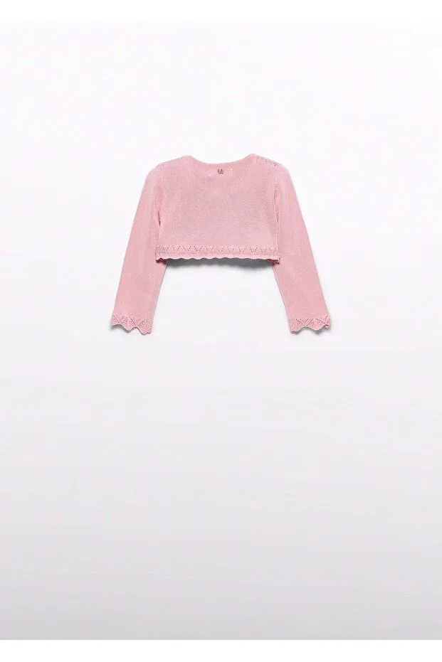 Детское болеро для девочек с длинным рукавом Abel & Lula, Pink — фото 3