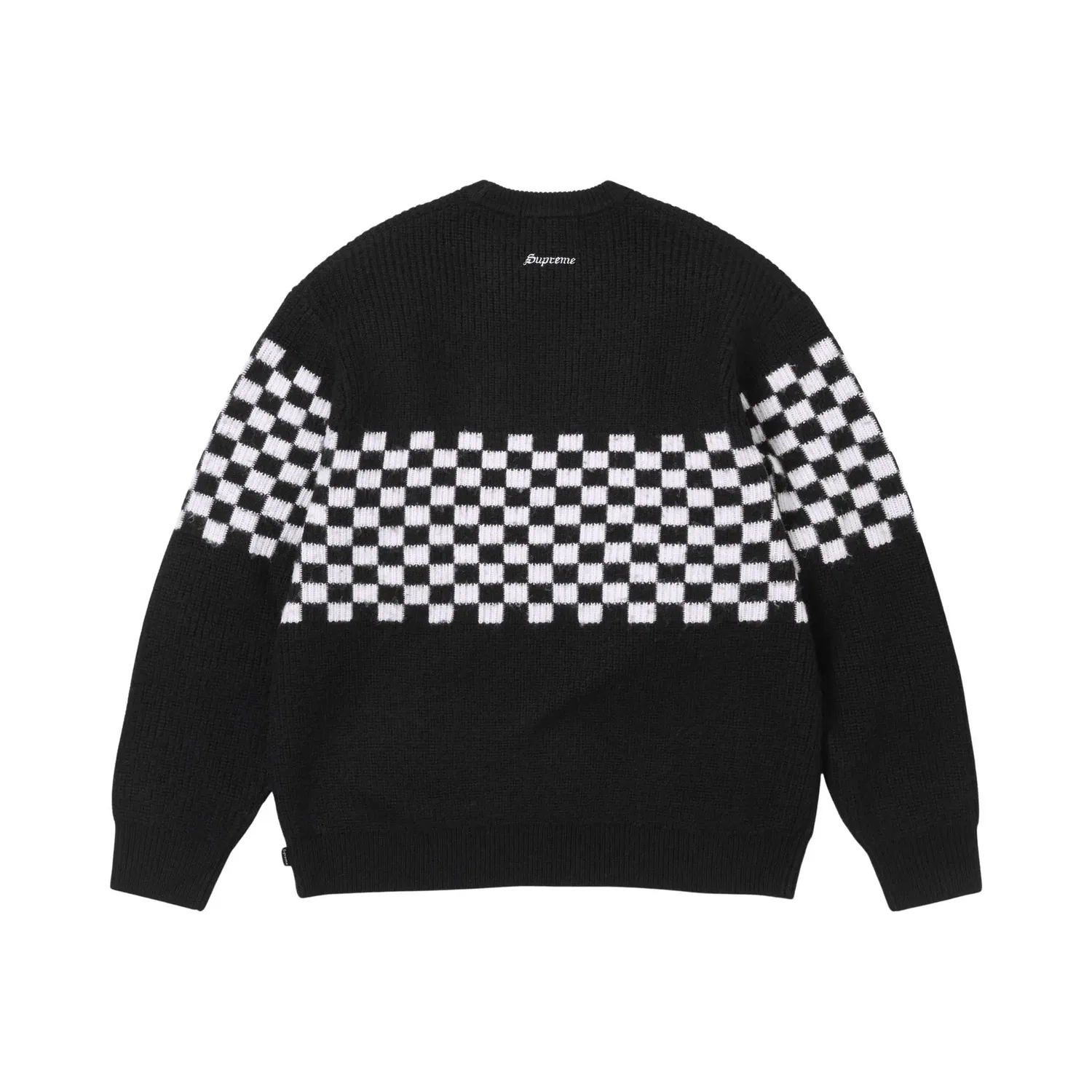 Свитер с принтом Supreme Checkerboard Pilled, Black — фото 2