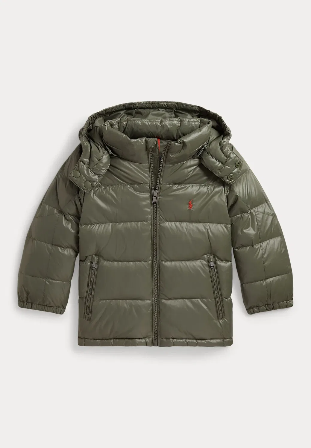 Пуховая куртка Gorham с глянцевой отделкой, размер 2-6 лет - пуховая куртка Polo Ralph Lauren, Cruise Olive