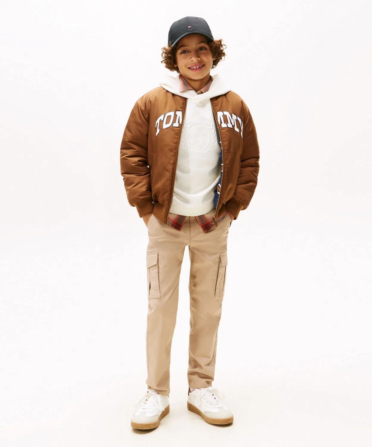 Детская куртка-бомбер для мальчиков двусторонняя TOMMY HILFIGER, Brown — фото 3
