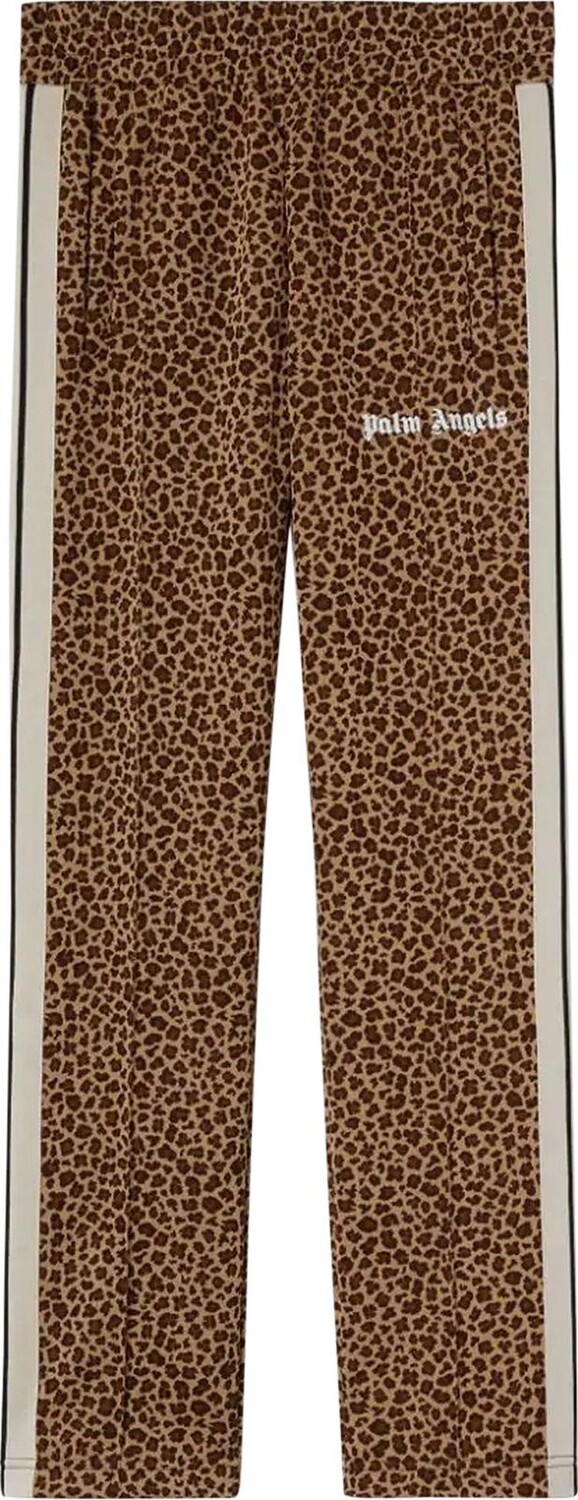 

Брюки Palm Angels Leopard Jacquard Track Pants 'Beige/Off White', коричневый