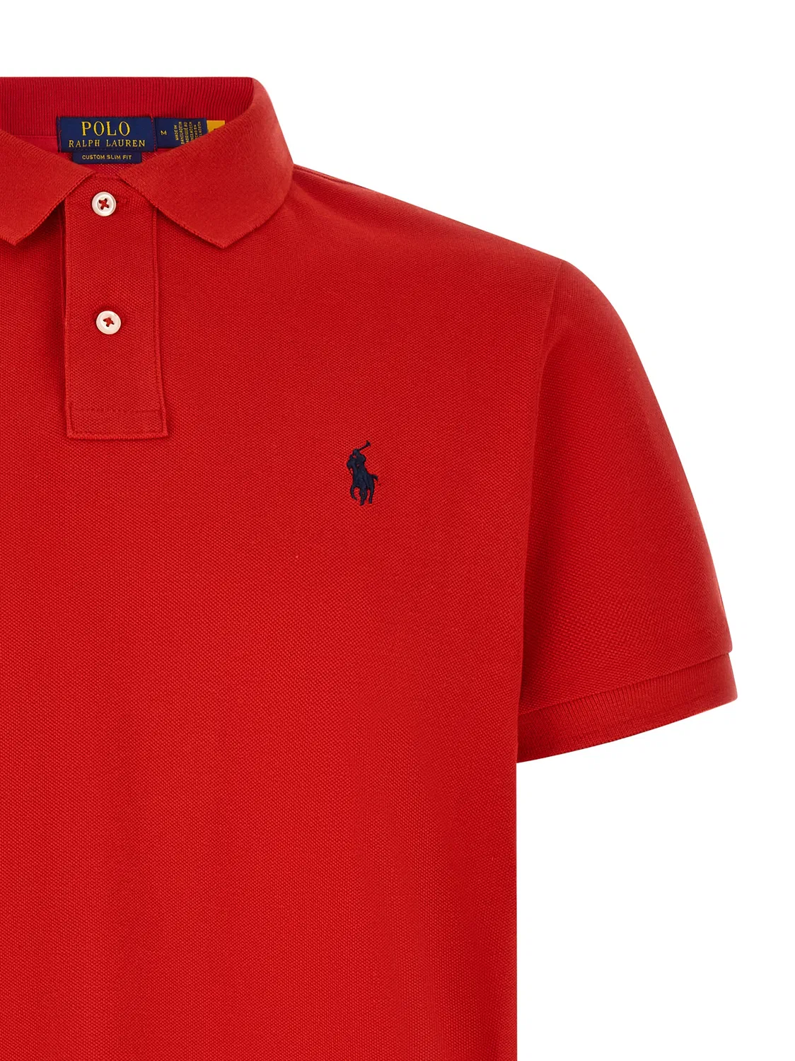 Мужское поло с коротким рукавом, Red Cotton Polo Shirt Polo Ralph Lauren, Red — фото 3