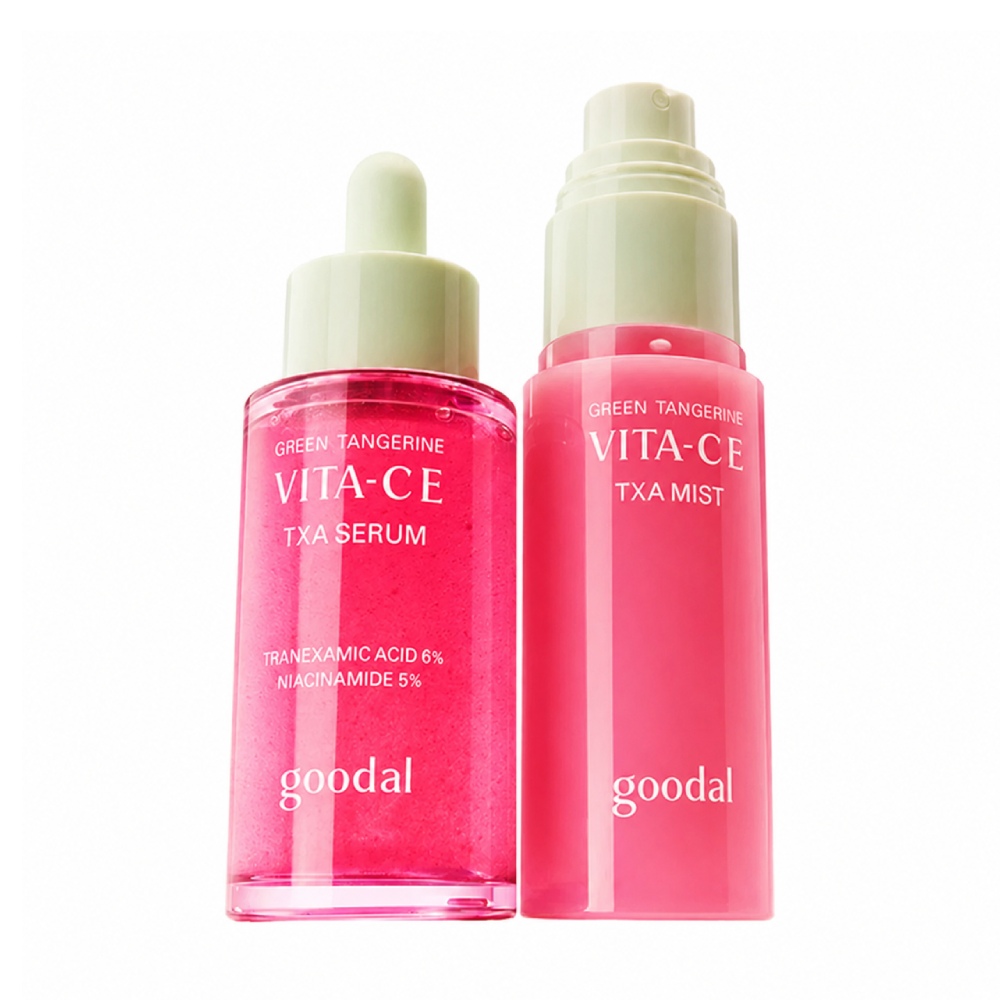 Набор сыворотки Goodal Green Tangerine Vita-CE TXA Serum + TXA Mist, 30 мл + 50 мл