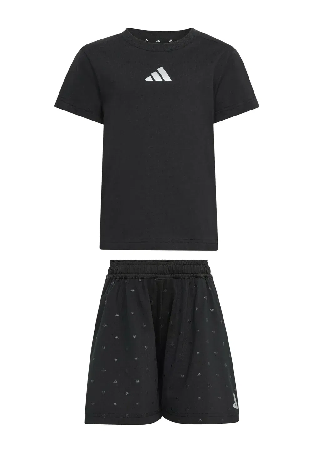 Сезонный гламурный короткий комплект - шорты Adidas Sportswear, Black — фото 4