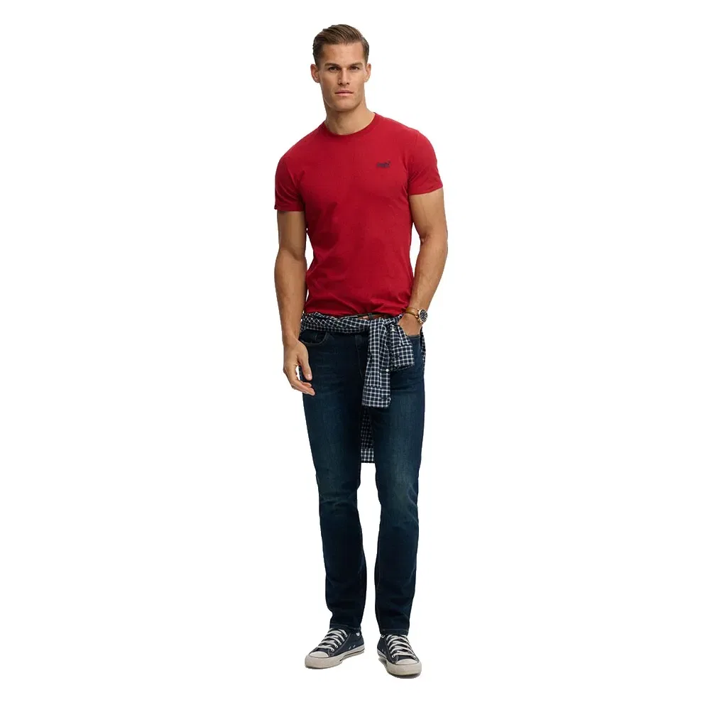 Мужская футболка с коротким рукавом Essential Logo Embroidered Superdry, Red — фото 4