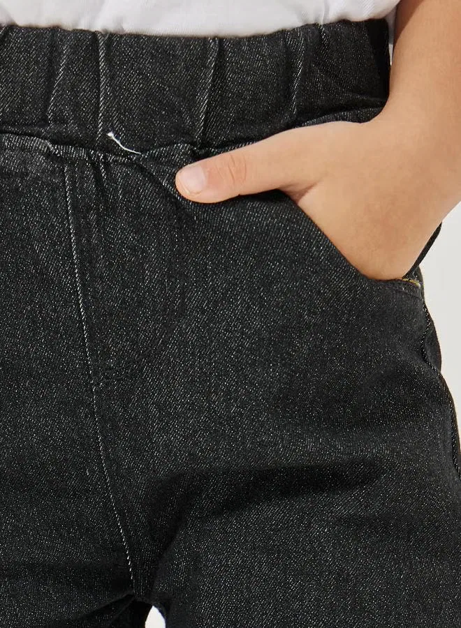 Styli Джинсы зауженные с панелями Cut & Sew Slim Fit Jeans, темно-серый — фото 3