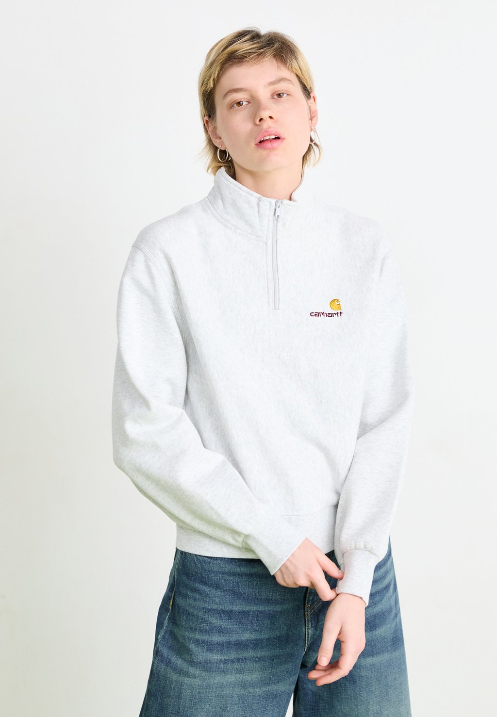 

Толстовка AMERICAN HIGH NECK Carhartt WIP, темно-серый