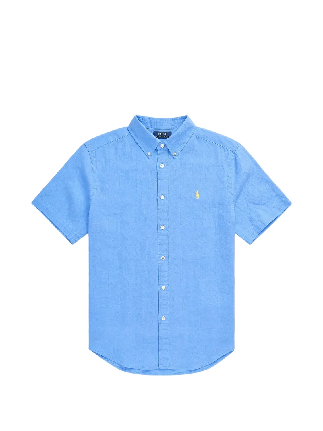 Рубашка с короткими рукавами и вышитым логотипом Polo Ralph Lauren Kids, синий