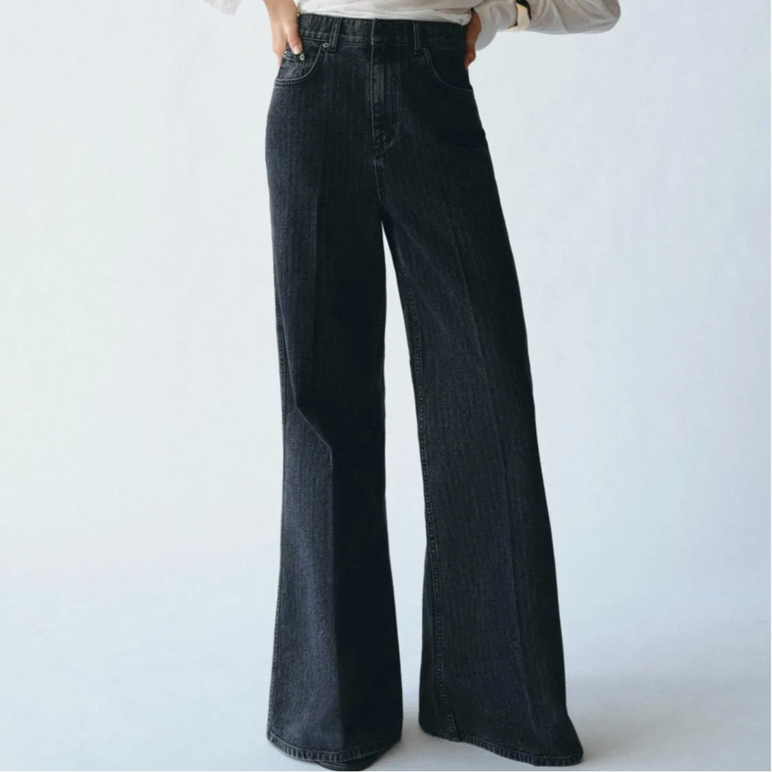 Женские джинсы клеш ZW Jeans ZARA, Sea Blue — фото 4
