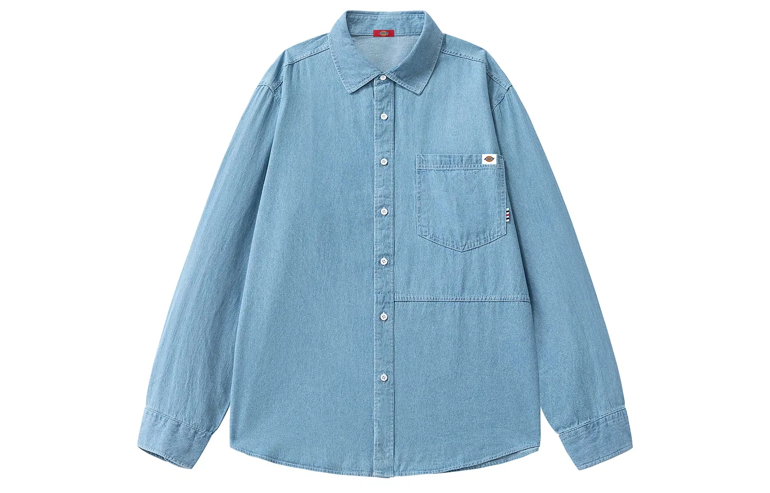 Детская джинсовая рубашка с воротником Dickies, Light Blue