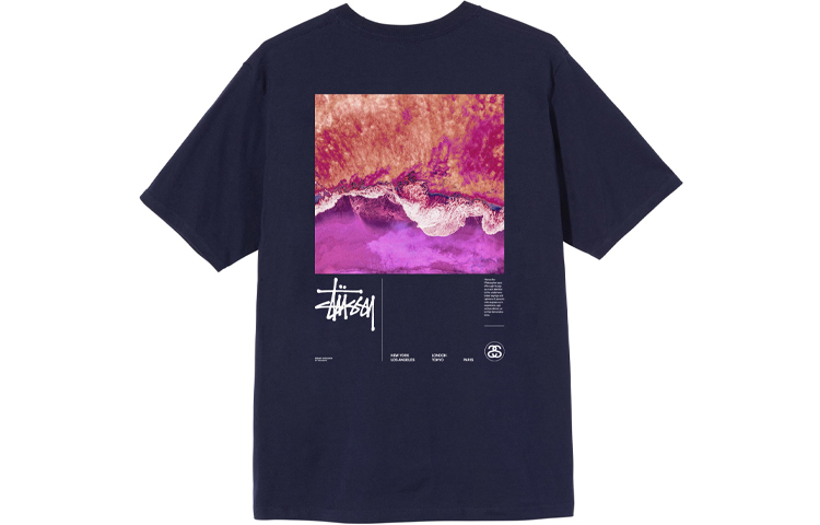 Футболка Stussy Ocean Dream, темно-синий — фото 2