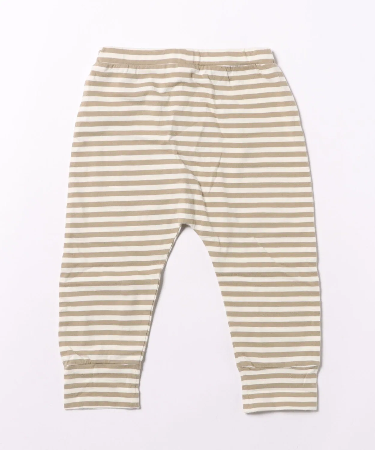 Детские штаны с пуговицами Fern Stripe Rylee + Cru, Белый/Зеленый — фото 2
