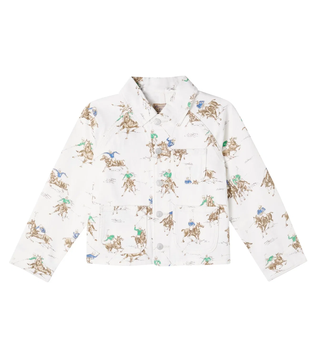 Легкая куртка с принтом Polo Ralph Lauren Kids, белый