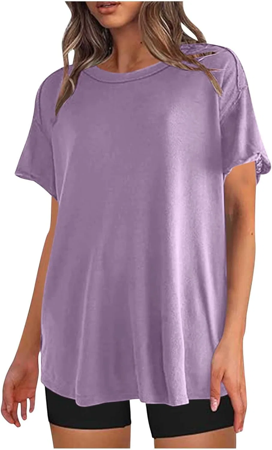 Женская футболка оверсайз с коротким рукавом, Purple