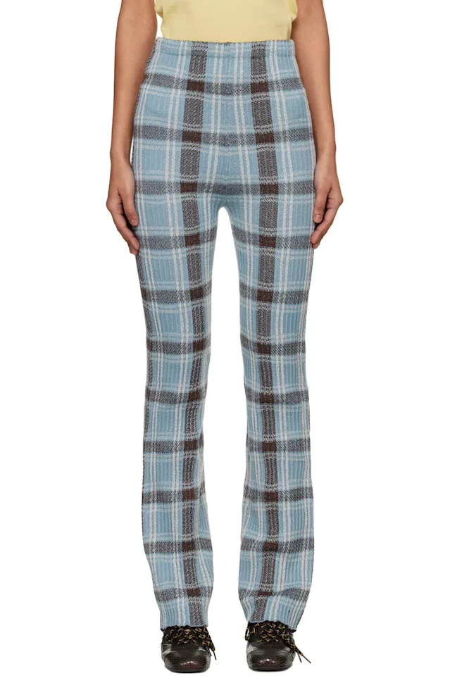 Синие облегающие шерстяные брюки Acne Studios