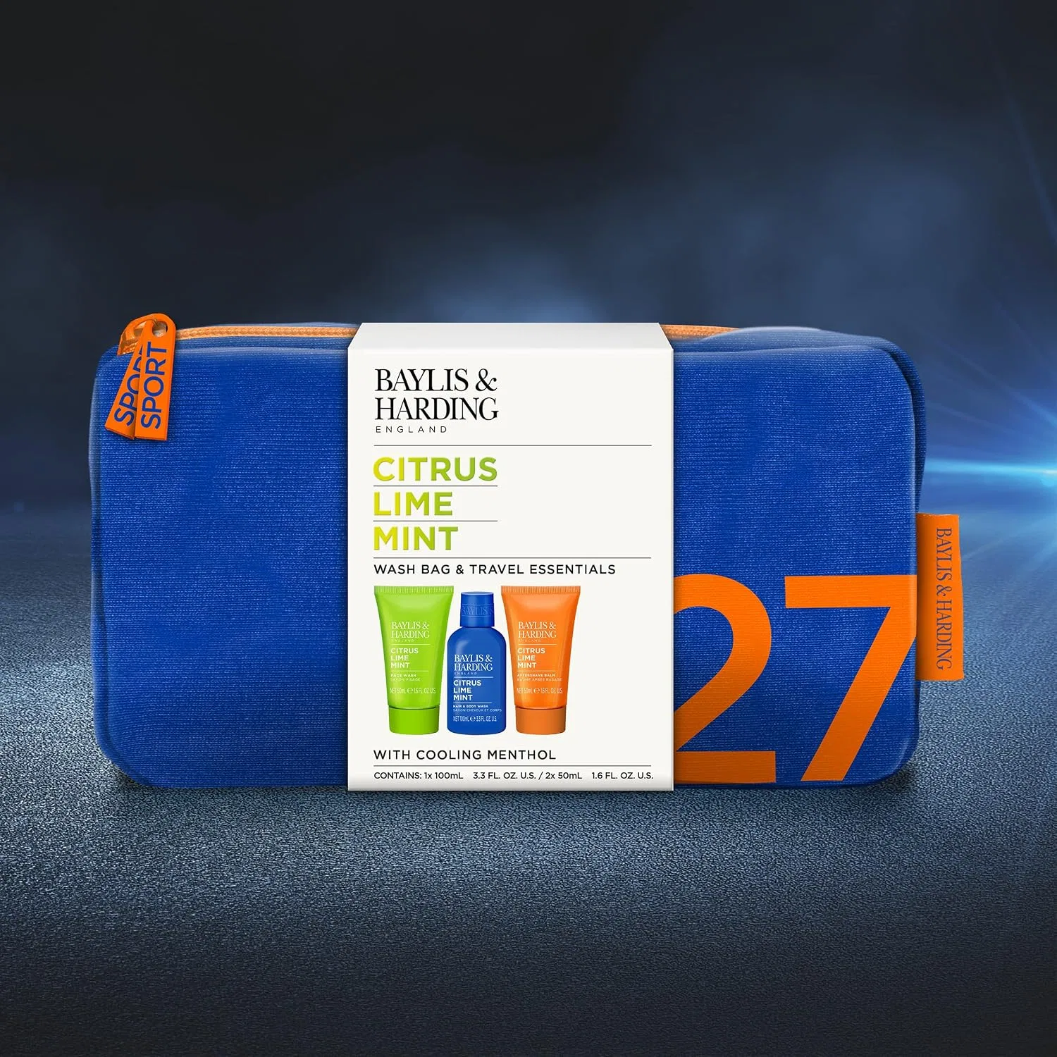 Набор косметики Baylis & Harding, Citrus, Lime & Mint, 100 мл + 50 мл + 50 мл, Голубой — фото 2