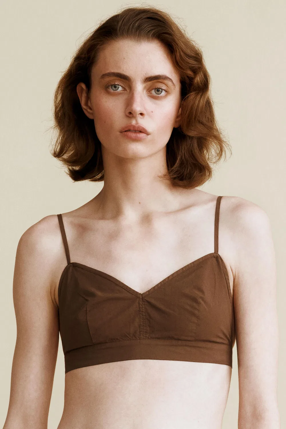 Топ поплин, созданный в сотрудничестве Caramel London и Zara, Chocolate