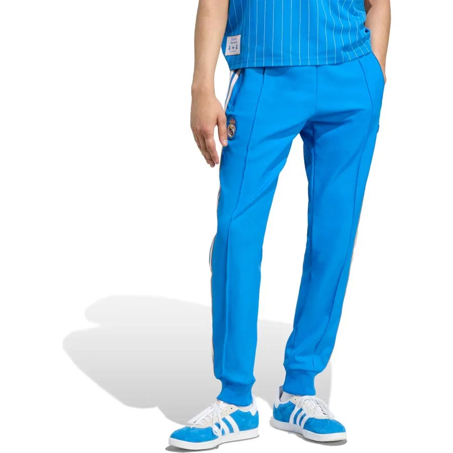 Спортивные брюки с принтом Real Madrid Terrace Icons adidas, Синий